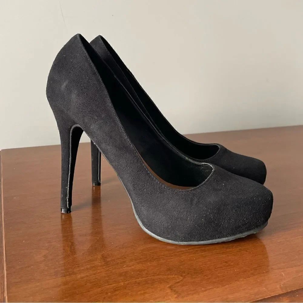 Michael Antonio Black Suede Stiletto Pumps